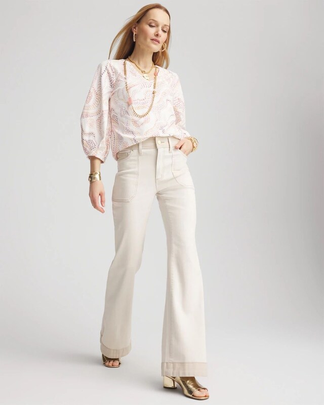 Swirls Tuck Sleeve Tee - image 2